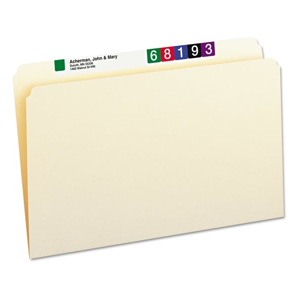 Smead Folder Straight-Cut 8-1/2 x 14", Manila, Pk100, Size: Legal 15300